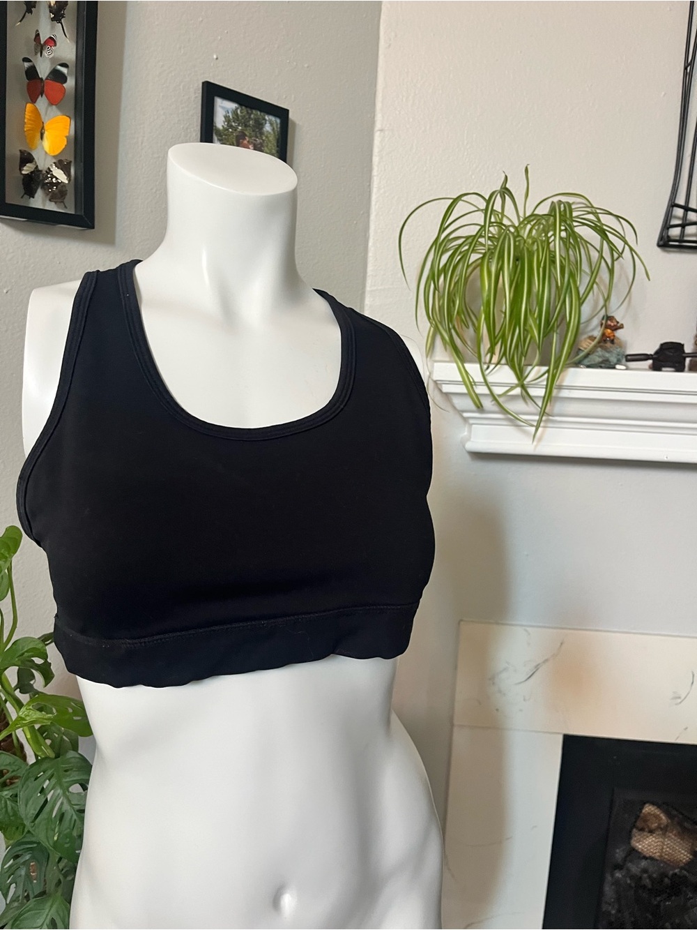 Black Women's Seamless Sports Bra - Brand Not Visible